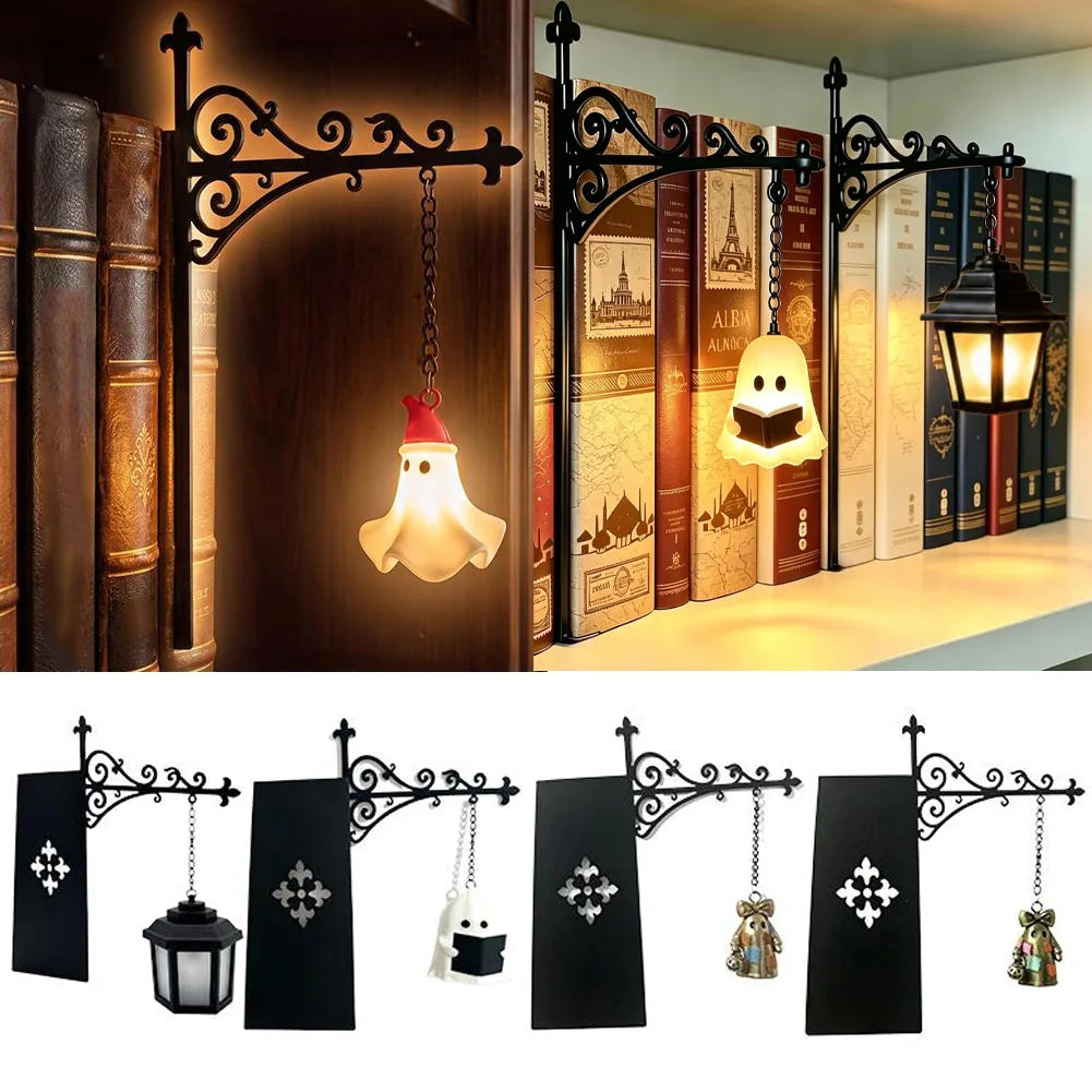Ghost Reading Book Night Light Ornament, 20 x 18cm