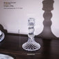 Clear Glass Pillar Candle Holder Table Candlestick for Dining Room Decor