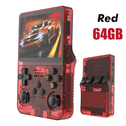 128GB Open-Source Retro Handheld Game Console - 3.5" (8.9 cm) IPS Screen, Linux Pocket Video Player, Orange