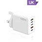 5-Port 120W USB-C PD Fast Wall Charger (3×USB-C + 2×USB-A) — Multi-Device Fast Charging for Smartphones & Tablets