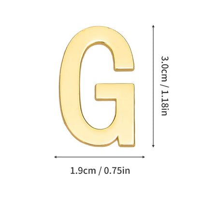 1Pcs Metal Self Adhesive House Number English Alphabet Letters for Apartment Room Door Plate Table Mailbox Number Stickers 3*2cm