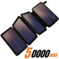 200,000mAh Solar Power Bank with Folding Solar Panels 120W Portable Charger with Built-in Cables USB-C USB-A Lightning Flashlight Digital Display for iPhone Android