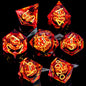 7-Piece Liquid Core Eye of Sauron Resin Dice Set Sharp-Edge D20 for D&D Tabletop RPG