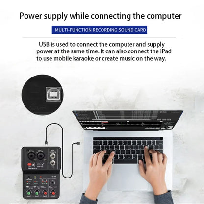 2-Channel Portable USB Audio Interface Mixer – Mini Sound Card for Guitar Recording, Studio Singing & Live Streaming