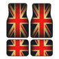 Custom Fit Car Floor Mats Front & Rear Set – Union Jack Flag Design – Non-Slip, Easy Clean