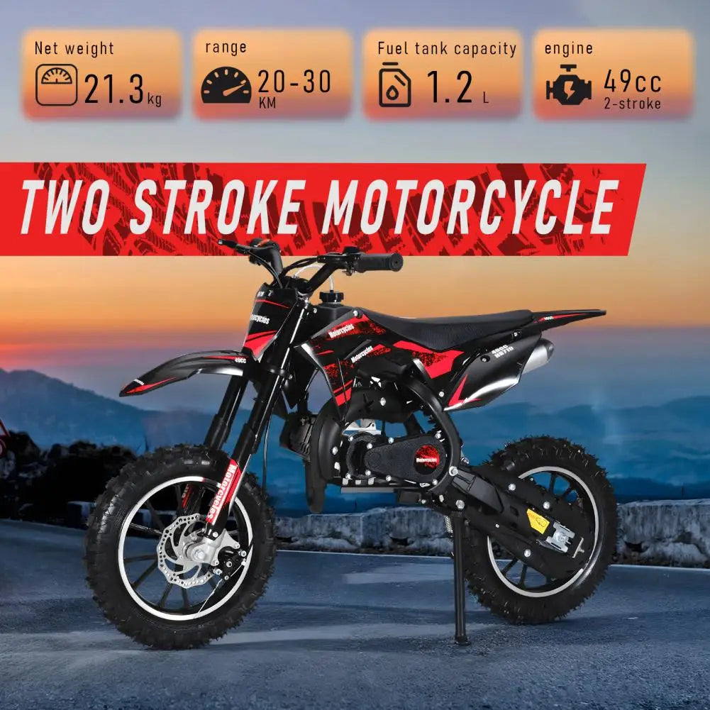 49CC Two-Stroke Gas Mini Motorcycle with Disc Brakes