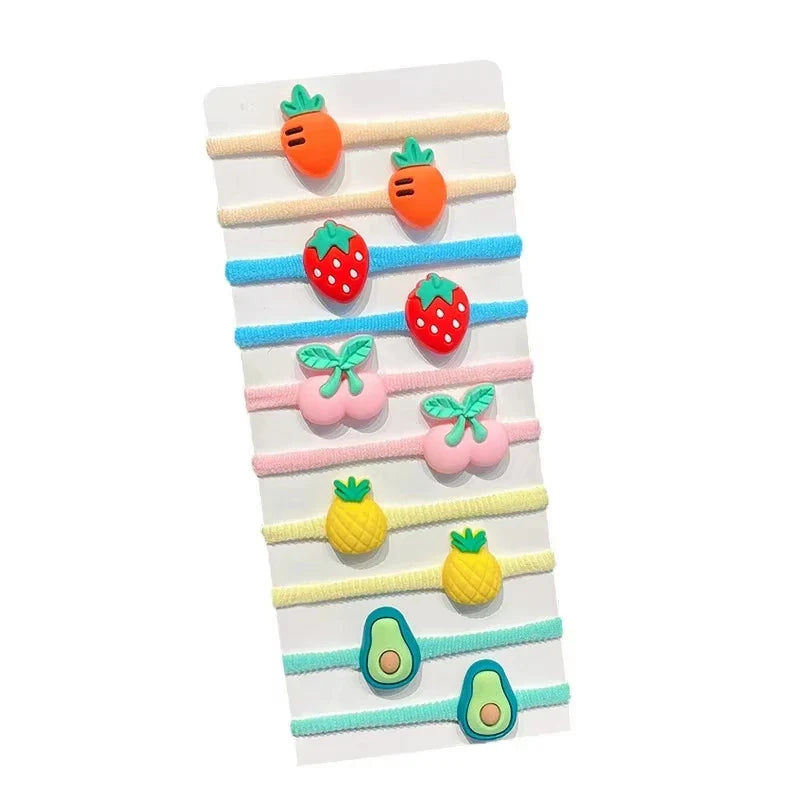 No-Pull Elastic Hair Bands for Baby Girls & Children – Soft Cotton-Polyester Hair Ties