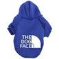 Large Dog Hoodie Autumn Winter Dog Face Text Pattern Jacket for French Bulldog, Labrador