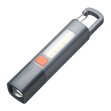 Mini Zoomable LED Flashlight with COB Side Light - Waterproof Portable Torch for Camping, Fishing & Hunting