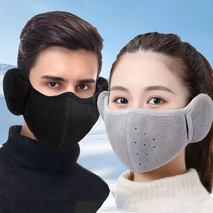 Winter Fleece Windproof Face Mask Balaclava - 3D Cut, Breathable Ear Protection, Unisex, Grey, Black or Pink