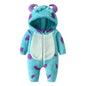 Baby Horn Hooded Fleece Jumpsuit Snowsuit – Warm Winter Outwear for Boys and Girls