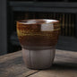 Japanese Style Rough Pottery Espresso & Gongfu Tea Cup Retro Ceramic Mug for Office and Home