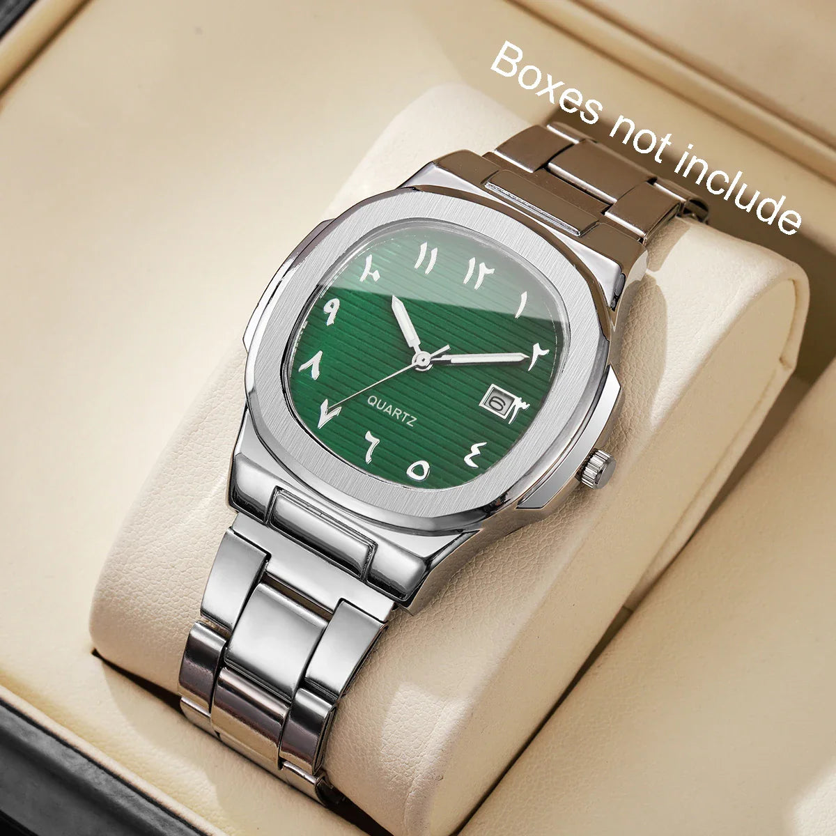 Luxury Men's Square Dial Alloy Strap Quartz Watch - Business & Casual