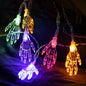 1PC Halloween LED Ghost Claw String Lights Horror Decoration Lamp Battery Powered Hanging Lights For Festive,Party&Haunted House
