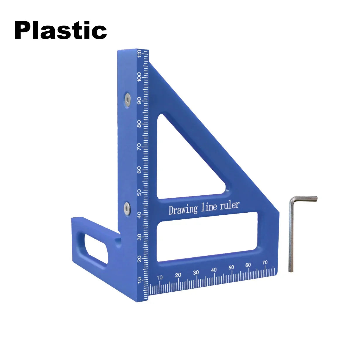 Carpenter Multi-Angle Square Protractor Ruler Aluminum/Plastic 45/90 Degree Woodworking Layout & Height Gauge