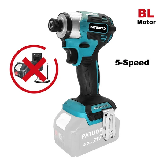 5-Speed Cordless Brushless Impact Driver - 1/4 in (6.35 mm) Hex Compact Screwdriver Kit | Fits 18V Batteries - Battery Not Included