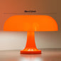 Mushroom Table Lamp Modern Bauhaus Bedside LED Lamp USB-C Rechargeable 3-Color Dimmable Orange