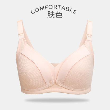 Maternity Nursing Bralette – Wire-Free Cotton Bralette with Adjustable Straps & 4-Hook Back Closure