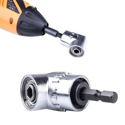 105 Degree Hex Bit Adapter Adjustable Right Angle Screwdriver Socket Holder for Drill Bits