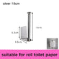 No-Drill Adhesive Toilet Paper Holder - Stainless Steel Wall-Mount Bathroom & Kitchen Roll and Towel Rack