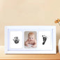 Newborn Baby Handprint & Footprint Keepsake Kit with Clean-Touch Ink Pad and Photo Frame for 0–6 Months
