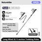 Ultralight Carbon Fiber 5-Section Folding Trekking Poles, Collapsible Quick-Lock Hiking Poles Adjustable 103–120 cm (40.6–47.2 in) or 115–135 cm (45.3–53.2 in)