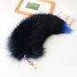 Plush-Fox Tail Keychain Furry Racoon Tail Keyring Keychain 28cm Animal Tail Key-Pendant Pompoms Keyring Holder Bag-Decor
