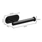 Self-Adhesive Stainless Steel Toilet Paper Holder Matte Black – No-Drill Wall Mount