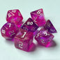 7-Piece Acrylic Polyhedral Dice Set for DnD & Tabletop RPG — d4 d6 d8 d10 d10 d12 d20