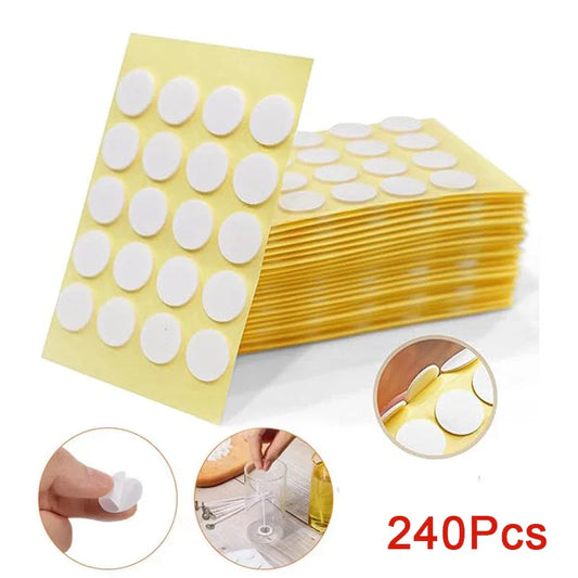 240-Pack 14mm (0.55 in) Candle Wick Stickers Heat-Resistant Double-Sided Adhesive for Centering Wicks