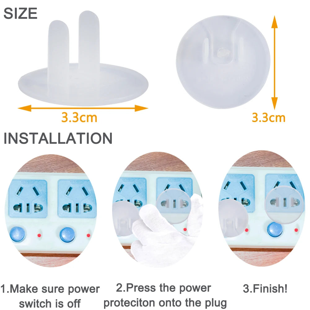 Clear Outlet Covers with Pull Tabs for U.S. Sockets