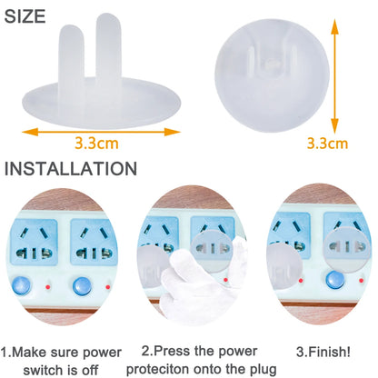 Clear Outlet Covers with Pull Tabs for U.S. Sockets
