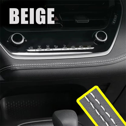 PU Leather Car Trim Braid — Self-Adhesive Decorative Strip for Dashboard & Door, Universal Interior Moulding