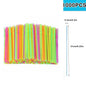 Multicolor Flexible Plastic Drinking Straws — Reusable Cocktail & Boba Straws 8.3 in (21 cm) x 0.2 in (5 mm) — Packs 50–6000 for Parties & Weddings