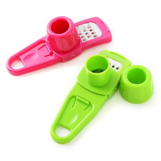 Garlic Press & Peeler — Garlic Grinder, Ginger Grater and Vegetable Slicer Kitchen Tool