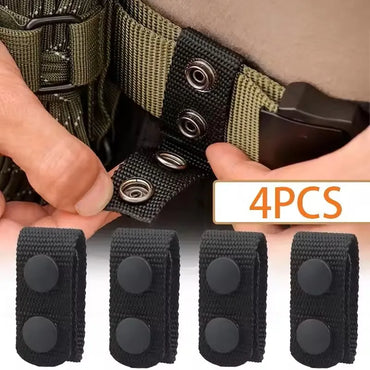 4-Pack Multifunction Tactical Belts with Double Nylon Buckles – Portable Outdoor Utility Belts