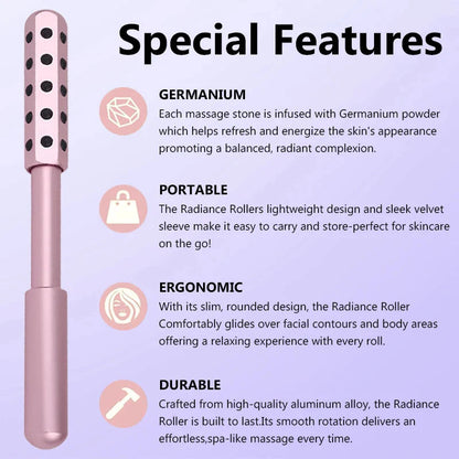 24 Germanium Face Massage Roller Stick for Skin Care & Beauty
