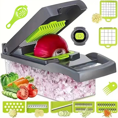 16-in-1 Multifunctional Vegetable Chopper & Kitchen Gadget, Grater, Egg Separator, Peeler, Slicer