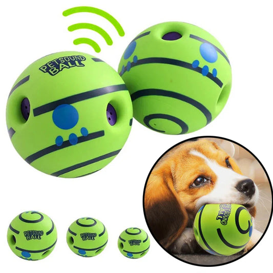 Wobble Wag Giggle Ball - Interactive Dog Toy, No Batteries, Rubber Giggle Ball for Indoor & Outdoor Play