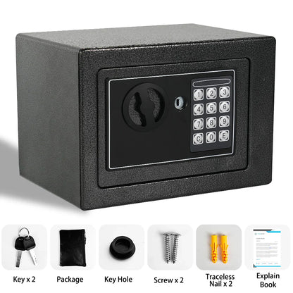 Fireproof Home Safe with Digital Keypad, Sensor Light & Adjustable Shelf – Security Safe for Cash & Documents