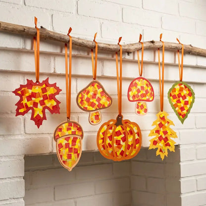 Halloween Handmade Paper-Cutting DIY Decoration Set - Cute Spooky Handcrafted Paper Craft for Home, Party & Family Activity - Set 1 & Set 2