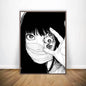 Black And White Ito Junji Tomie Poster HD Art Sticky Wall Waterproof Home Living Room Bar Decoration