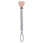 Personalized Wooden Pacifier Clip with Cloth Weave, Custom Name Baby Pacifier Chain and Teether Holder Newborn Gift