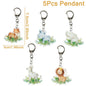 5pcs Jungle Animal Keychains Safari Animal Keychains Lion Giraffe Elephant Key Chains Animal Theme Decor for Baby Shower Party