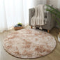 VIKAMA Pink Round Carpet Fluffy Soft Area Floor Mat Children Girls Room Princess Castle Plush Carpet Living Room Home Decor