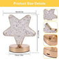 Touch Dimmable LED Moon & Star Night Light – Rechargeable USB Bedside Ambient Lamp, 3-Color Stepless Dimmer