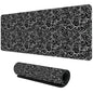 Japanese Clouds Kawaii Black XXL Gaming Mouse Pad - Large Non-Slip Rubber Desk Mat for Laptop & PC