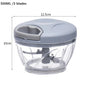 Manual Food Chopper 500ml (17 fl oz) / 900ml (30.4 fl oz) Hand-Pull Garlic Press & Meat Mincer — Vegetable Grinder Onion Cutter
