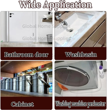 Silicone Shower Threshold Water Dam Strip — Bottom Seal for Glass Shower Door, Wet/Dry Separation, Adjustable 50–300cm (1.64–9.84ft), Heights 3–5cm (1.18–1.97in)