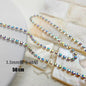 100/50cm Luxury Crystal Chain Nail Charms - 1.5/2mm Clear & AB Diamond Nail Art Decoration